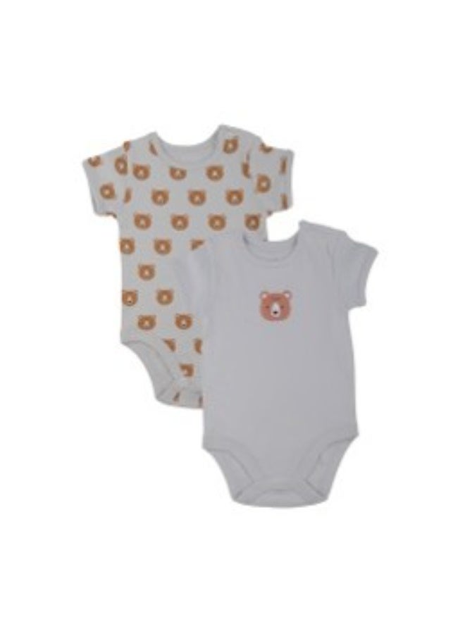 بودي أولادي 2*باك نص كم مطبوع الدبة رصاصي